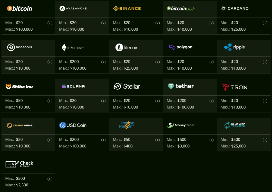 wild casino withdrawal options